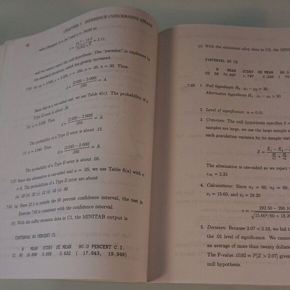 Probability and Statistics for Engineers Student Solution Manual 6th Ed 2001 PB - Picture 8 of 9